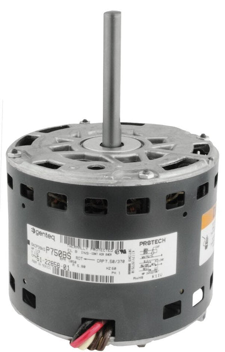 Rheem Blower Motor - 1/2 hp 120/1/60 (1075 rpm/3 speeds) 51 - 22858 - 01 - 51-22858-01