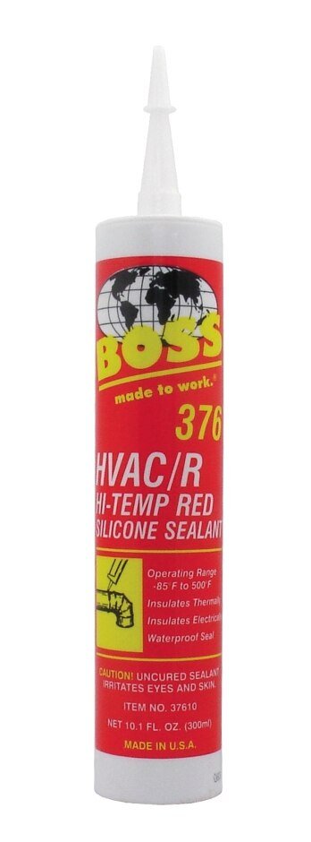 Rheem BOSS 376 HVAC/R Hi - Temp Red Silicone Sealant (10.1 oz. tube) 86 - 376R - 86-376R