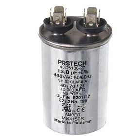 Rheem Capacitor - 15/440 Single Round 43 - 25136 - 27 - 43-25136-27