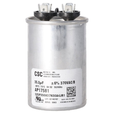 Rheem Capacitor - 35/370 Single Round AP17581 - AP17581