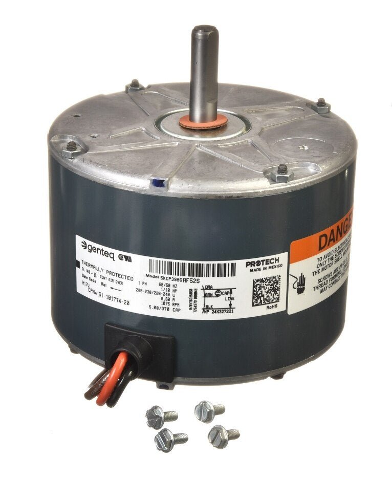 Rheem Condenser Motor - 1/10 hp 208 - 230/1/50 - 60 (1075 rpm/1 speed) 51 - 101774 - 20 - 51-101774-20