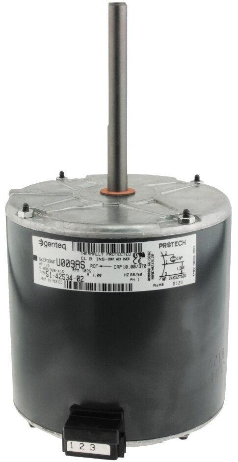 Rheem Condenser Motor - 1/3 hp 380 - 415 - 460/1/50 - 60 (1075 rpm/1 speed) 51 - 42534 - 02 - 51-42534-02