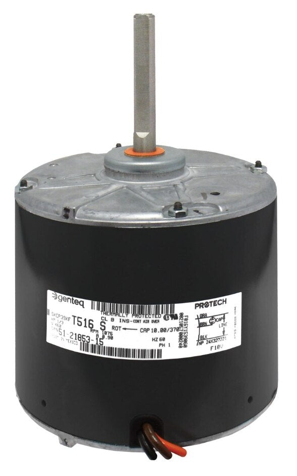 Rheem Condenser Motor - 1/3 hp 460/1/60 (1075 rpm/1 speed) 51 - 21853 - 15 - 51-21853-15