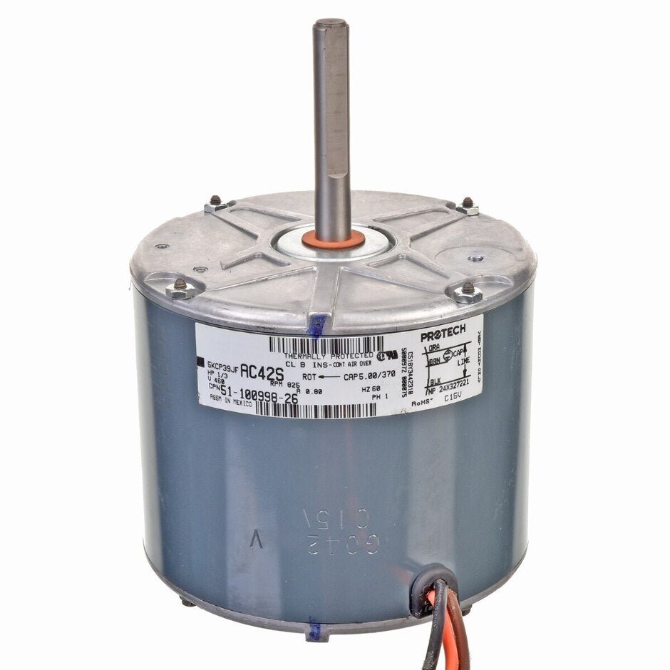 Rheem Condenser Motor - 1/3 hp 460/1/60 (825 rpm/1 speed) 51 - 100998 - 26 - 51-100998-26