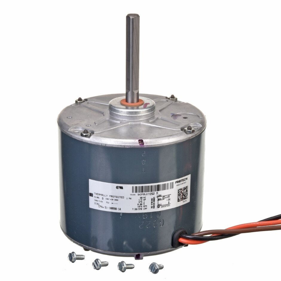 Rheem Condenser Motor - 1/3 hp 575/1/60 (1075 rpm/1 speed) 51 - 100998 - 14 - 51-100998-14