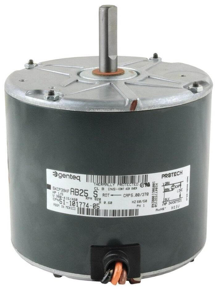 Rheem Condenser Motor - 1/5 hp 380 - 415 - 460/1/50 - 60 (825 rpm/1 speed) 51 - 102500 - 06 - 51-102500-06