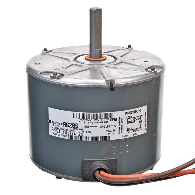 Rheem Condenser Motor - 1/6 hp 208 - 230, 220 - 240/1/50 - 60 (825 rpm/1 speed) 51 - 101774 - 24 - 51-101774-24