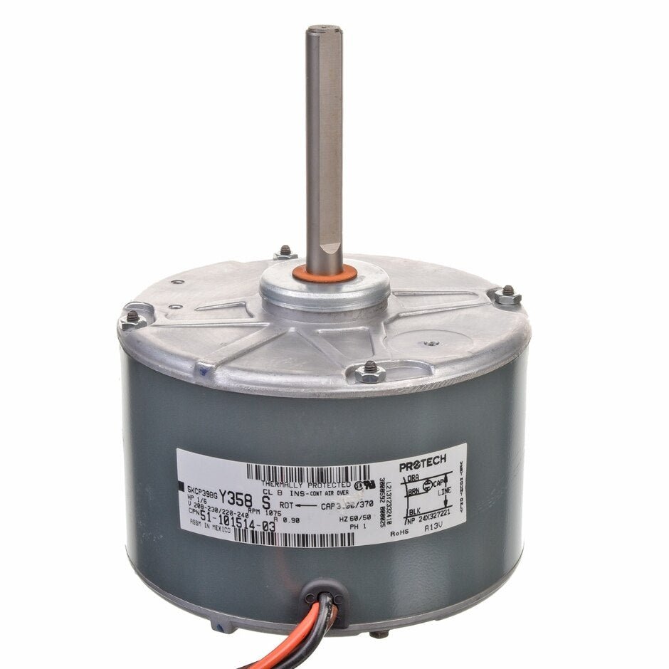 Rheem Condenser Motor - 1/6 hp 208 - 230/1/50 - 60 (1075 rpm/1 speed) 51 - 101514 - 03 - 51-101514-03