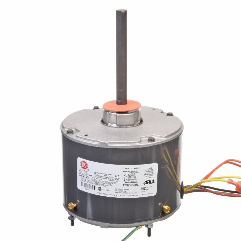 Rheem Condenser Motor - 1/6 hp 208 - 230/1/60 (1075 rpm/1 speed) 1859 - 1859