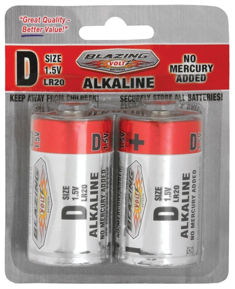 Rheem D Alkaline Batteries - 2 pack BV900270 - BV900270
