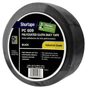 Rheem Duct Tape - Black Cloth - 2 in. x 60 yd. (PC 609) 86 - 199722 - 86-199722