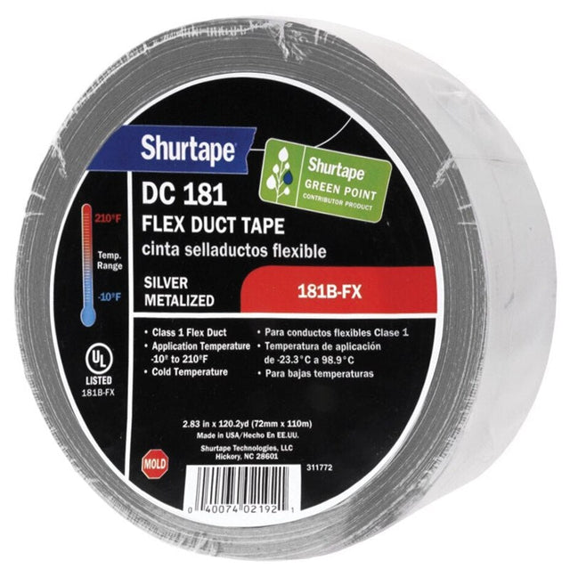 Rheem Duct Tape - Foil - UL181B - FX - 3 in. x 120 yds. (DC 181) 86 - 207113 - 86-207113