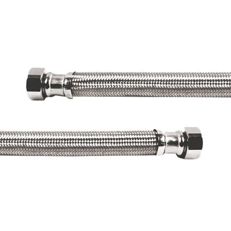 Rheem Flexible Water Connector - Stainless Steel Braided - 3/4 in. FIP x 3/4 in. FIP x 24 in. long EFWC - 034 - BR - 1010 - 24 - EFWC-034-BR-1010-24