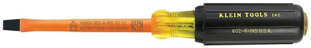 Rheem Insulated Cushion - Grip Keystone - Tip Screwdriver - Heavy - Duty Round - Shank 602 - 4 - INS - 602-4-INS