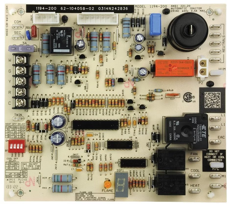 Rheem Integrated Furnace Control Board (IFC) 62 - 104058 - 02 - 62-104058-02