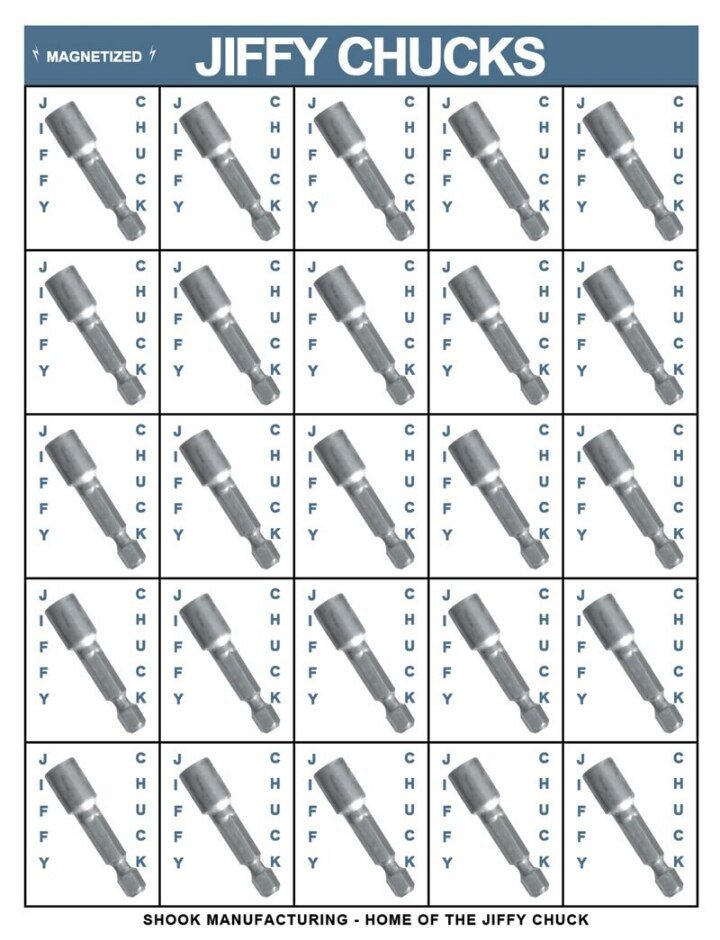 Rheem Jiffy Chuck - Hex - Drive Chuck - 1/4 in. Hex Opening x 1 - 3/4 in. long (Pack of 25) 86 - 10224 - 25PK - 86-10224-25PK