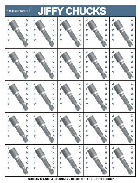 Rheem Jiffy Chuck - Hex - Drive Chuck - 1/4 in. Hex Opening x 1 - 3/4 in. long (Pack of 25) 86 - 10224 - 25PK - 86-10224-25PK