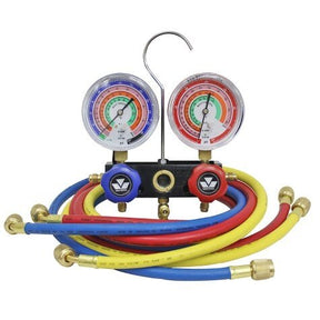 Rheem Manifold - Aluminum 2 - Way - R - 22 / R - 404A / R - 410A / R - 134a (w/Premium Hoses & Ball Valves - 5 ft.) MT2H7P5E - MT2H7P5E