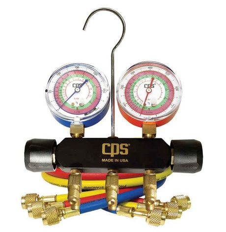 Rheem Manifold - Aluminum 2 - Way - R - 22 / R - 404A / R - 410A (w/Premium Hoses - 5 ft.) 87 - MBHP5 - 87-MBHP5