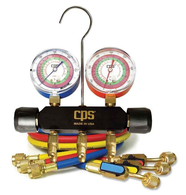 Rheem Manifold - Aluminum 2 - Way - R - 22 / R - 404A / R - 410A (w/Premium Hoses & Ball Valves - 5 ft.) 87 - MBHP5E - 87-MBHP5E