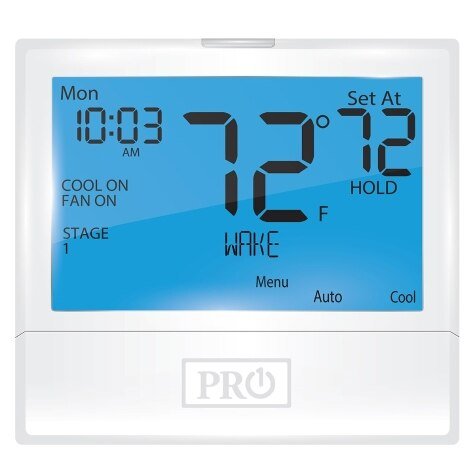 Rheem Pro1 T855SH Programmable Thermostat (GE: 2H/2C, HP: 3H/2C) w/Remote Sensor Option T855SH - T855SH