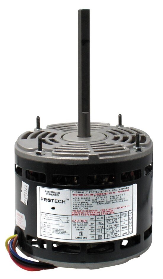 Rheem PROTECH Blower Motor - 1/4 hp 208 - 230/1/60 (1075 rpm/3 speed) 51 - 23024 - 31 - 51-23024-31