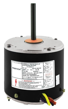 Rheem PROTECH Condenser Motor - 1/5 hp 208 - 230/1/60 (825 rpm/1 speed) 51 - 23055 - 12 - 51-23055-12