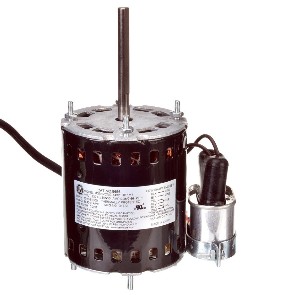 Rheem Refrigeration Motor - 1/15 hp 1550 rpm 208 - 230V CW OAO BOHN 9656 - 9656