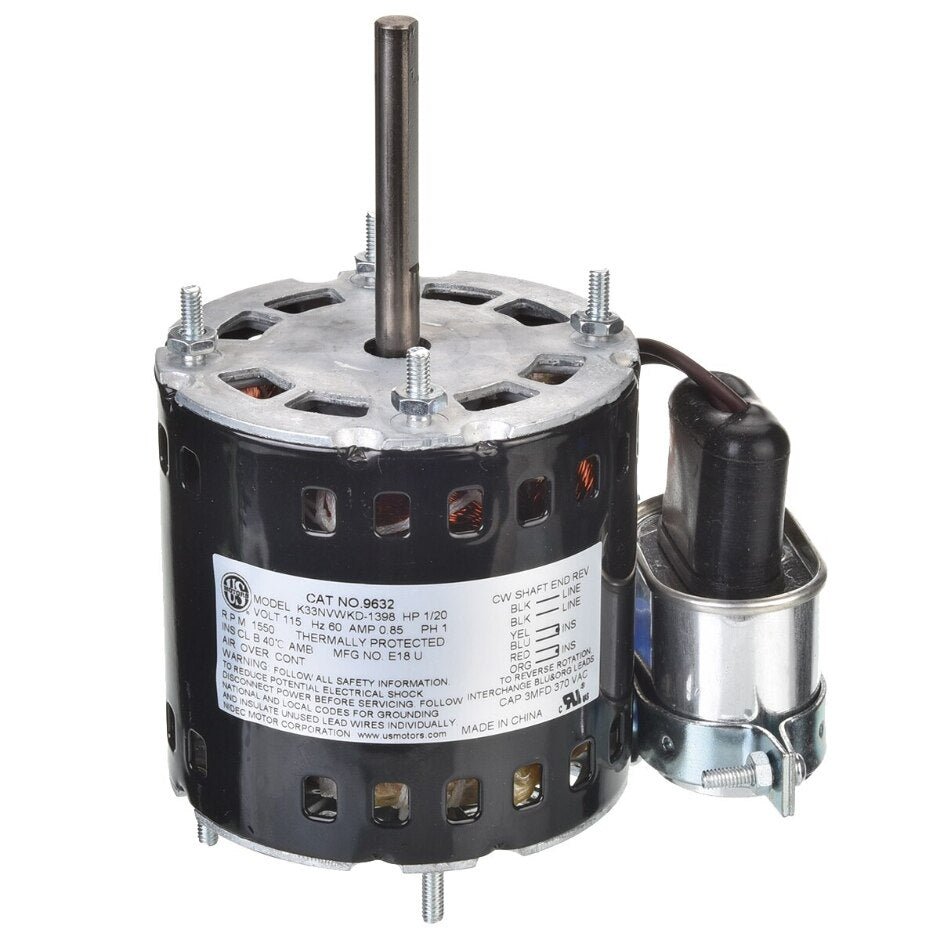 Rheem Refrigeration Motor - 1/20 hp 1550 rpm 115V CCW OAO 9632 - 9632