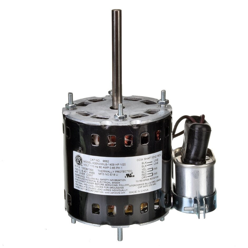 Rheem Refrigeration Motor - 1/20 hp 1550 rpm 115V CW OAO BOHN 9662 - 9662