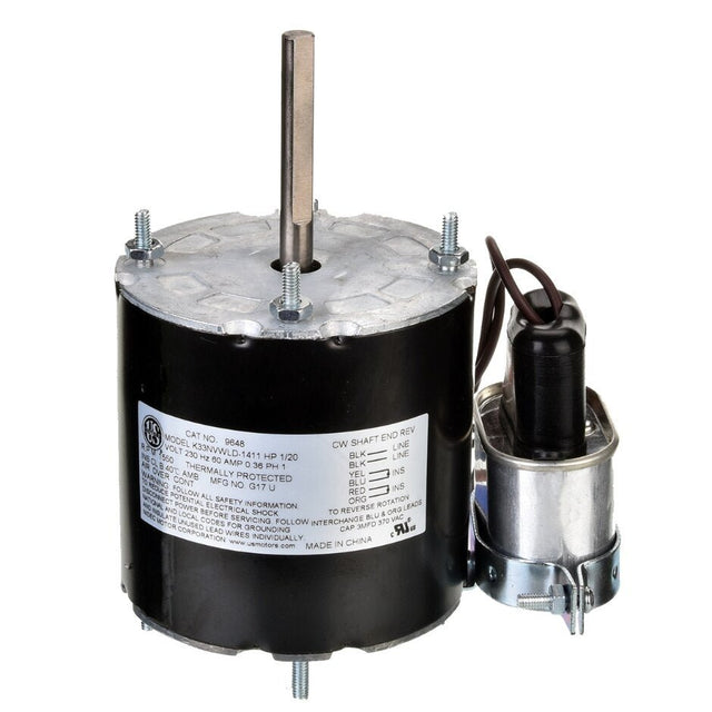 Rheem Refrigeration Motor - 1/20 hp 1550 rpm 208 - 230V CW OAO 9648 - 9648