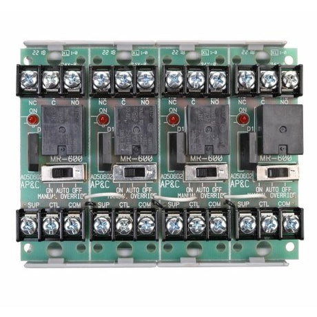 Rheem Relay - 4 SPDT w/LED, SW, Track MR - 604T - MR-604T
