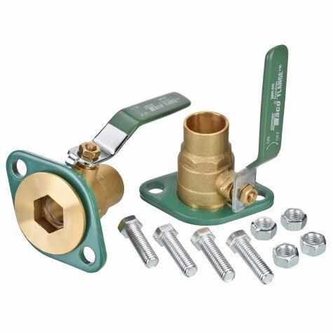 Rheem Shut - Off Freedom Flange Set - Sweat with Lever Handle - 1 in. DIB401244 - DIB401244