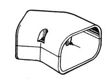 Rheem SlimDuct 45 Degree Flat Elbow - 3 in. x 2-1/2 in. (White) SKF-77-W