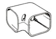 Rheem SlimDuct 90 Degree Flat Elbow - 4 in. x 2-3/4 in. (Ivory) SK-100-I