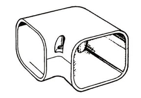 Rheem SlimDuct 90 Degree Flat Elbow - 4 in. x 2-3/4 in. (White) SK-100-W