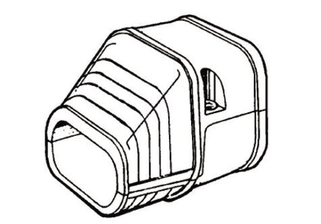 Rheem SlimDuct End Fitting - 3 in. x 2-1/2 in. (White) SEN-77-W