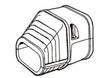 Rheem SlimDuct End Fitting - 4 in. x 2-3/4 in. (Brown) SEN-100-B
