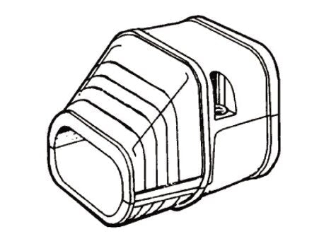 Rheem SlimDuct End Fitting - 4 in. x 2-3/4 in. (White) SEN-100-W