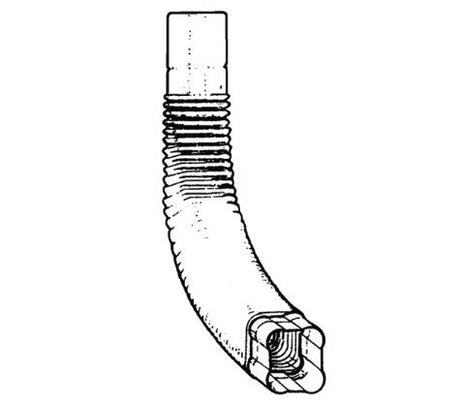 Rheem SlimDuct Flexible Elbow - 3 in. x 2-1/2 in. (Brown) SF-77-500-B