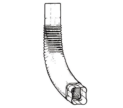 Rheem SlimDuct Flexible Elbow - 4 in. x 2-3/4 (Brown) SF-100-800-B