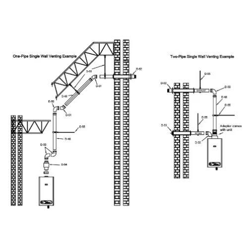 Rheem Straight Vent Pipe - 3.28 ft. - Single Wall (XPak) RK013094