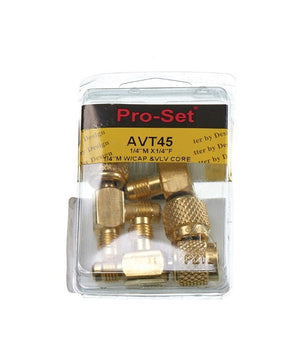 Rheem Tee Connector - 1/4 in. Male x 1/4 in. Male x 1/4 in. Female Hex w/Cap & Valve Core 83 - AVT45 - 83-AVT45