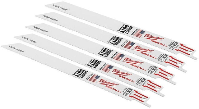 Rheem Thin Kerf Metal Cutting Sawzall Blades - 9 in. (5 Pack) 48 - 00 - 5187 - 48-00-5187