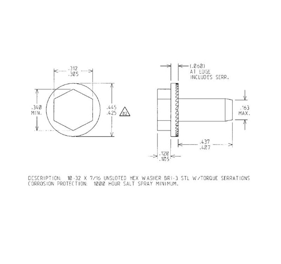 Rheem Thread - Forming Screw, 10 - 32 x 7/16 in. 63 - 100404 - 01 - 63-100404-01