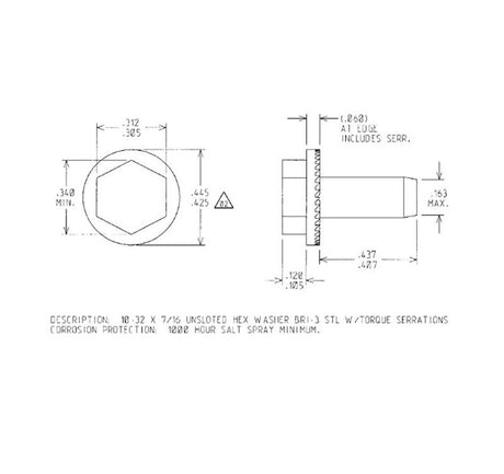 Rheem Thread - Forming Screw, 10 - 32 x 7/16 in. 63 - 100404 - 01 - 63-100404-01