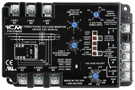 Rheem Three Phase Voltage Monitor - Non - Programmable 47 - ICM400 - 47-ICM400