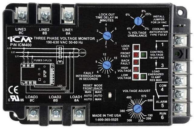 Rheem Three Phase Voltage Monitor - Non - Programmable 47 - ICM400 - 47-ICM400