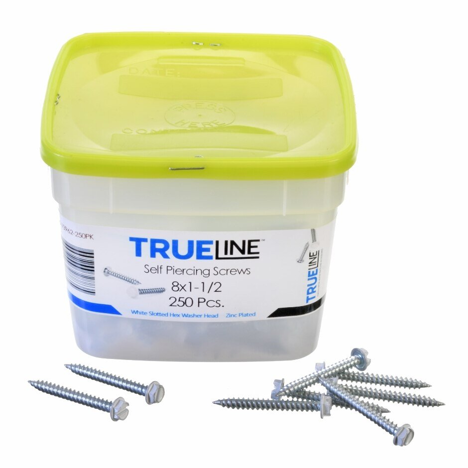 Rheem TRUELINE Register Screws - Size 8 x 1 - 1/2 in. x 1/4 in. - White (250/PK) 86 - 10962 - 250PK - 86-10962-250PK