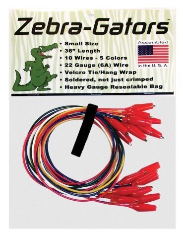 Rheem Zebra - Gators Alligator Clips with Test Leads (Small) - Pack of 10 ZG002 - ZG002